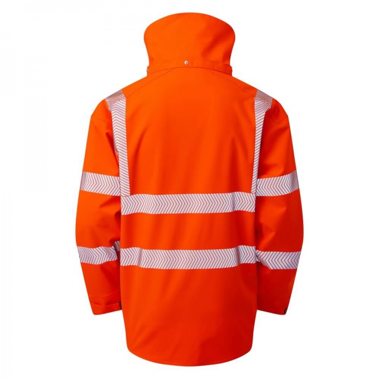 Leo Workwear J05-O Dartmoor Breathable Hi Vis Bomber Jacket Ecoviz Orange